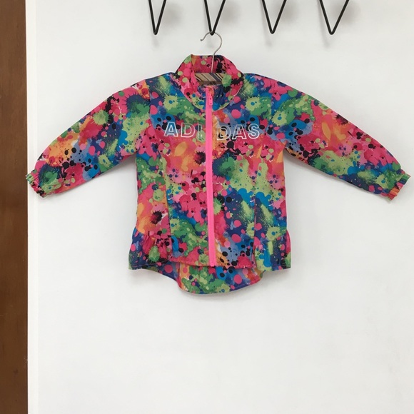 Adidas Rare Toddlers Splash Windbreaker Size 2T - Picture 1 of 5